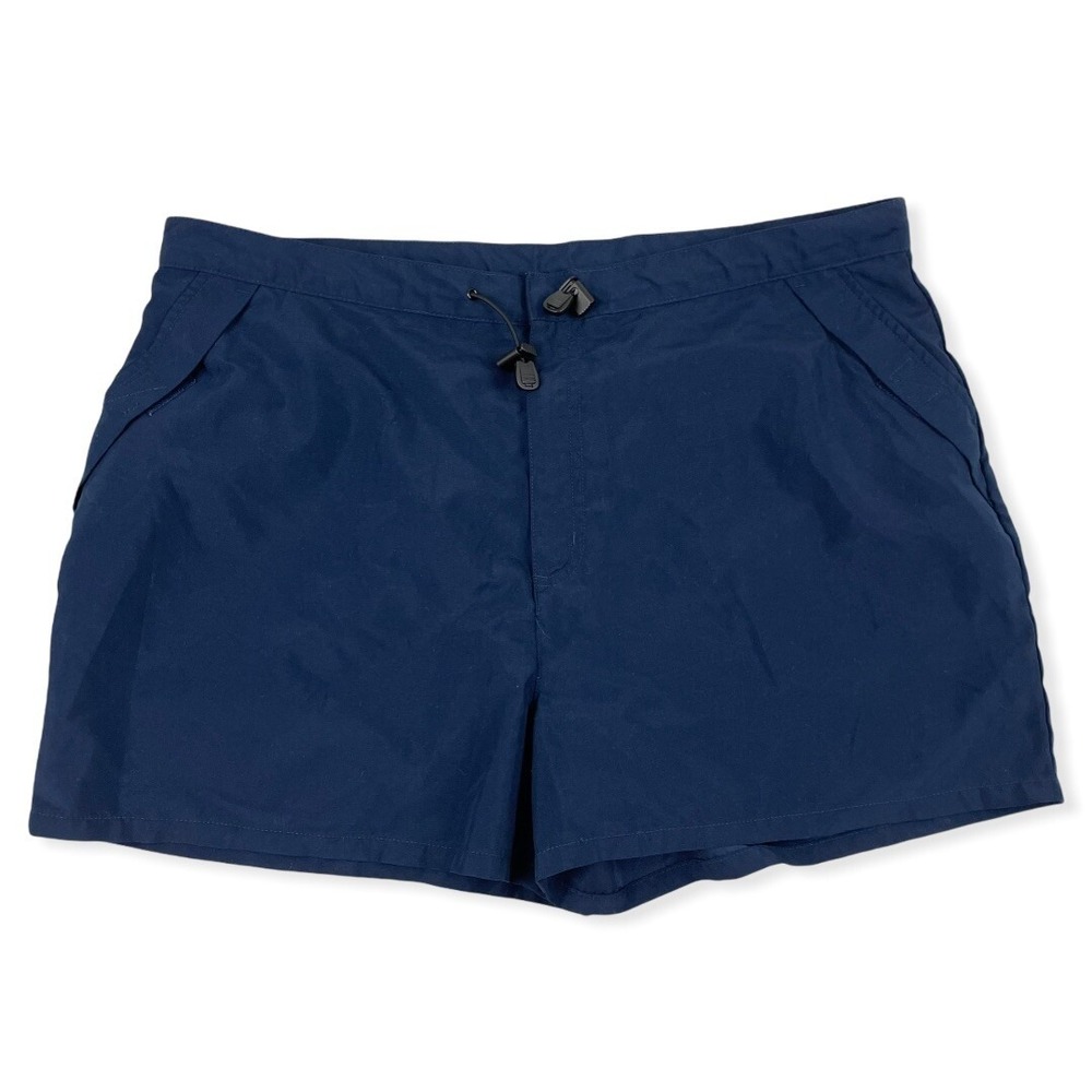 Mossimo Navy Blue Bungee Shorts Size XL 15 Polyester Adjustable Waist